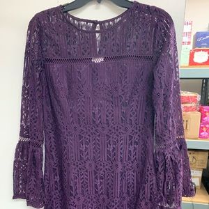 Xhilaration Purple Long Sleeve Dress, Size M